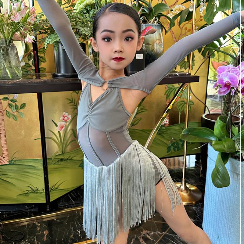 Stage Wear Kids Professional Latin Dane Costume Girls Long Sleeves Fringed Dress Skirt Children'S Competition Dance SL8444, Picture shown
Stage Wear Kids Professional Latin Dane Costume Girls Long Sleeves Fringed Dress Skirt Children'S Competition Dance SL8444, Picture shown