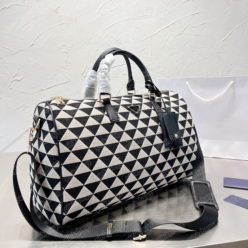 Women Embroidered Travel Bag Men Black Beige Fabric Duffel Bags Leather Handles Luggage Designer Tote With Shoulder Strap Handbag 2305263BF, Pr#1
Women Embroidered Travel Bag Men Black Beige Fabric Duffel Bags Leather Handles Luggage Designer Tote With Shoulder Strap Handbag 2305263BF, Pr#1