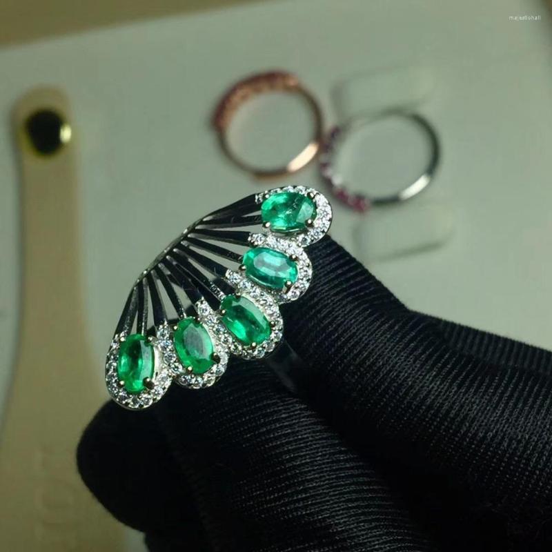 Cluster Rings Natural Emerald Ring 925 Sterling Silver 3 5mm 5pcs Gemstone Fine Jewelry
Cluster Rings Natural Emerald Ring 925 Sterling Silver 3 5mm 5pcs Gemstone Fine Jewelry
