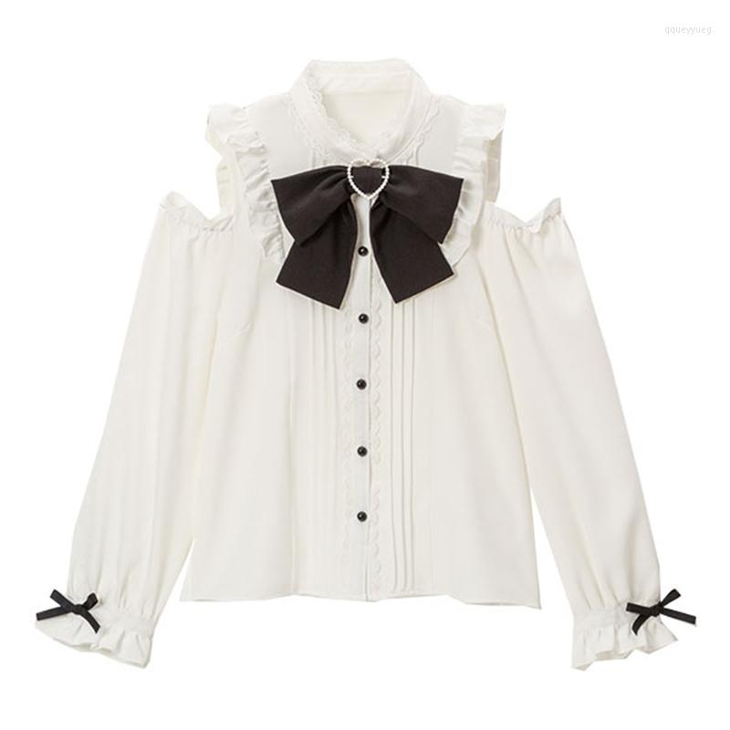 Women's Blouses Japanese Fashion Elegant Women Lolita White Shirt Pink Off Shoulder Chic Chiffon Vintage Female Stylish Long Sleeve Top
Women's Blouses Japanese Fashion Elegant Women Lolita White Shirt Pink Off Shoulder Chic Chiffon Vintage Female Stylish Long Sleeve Top