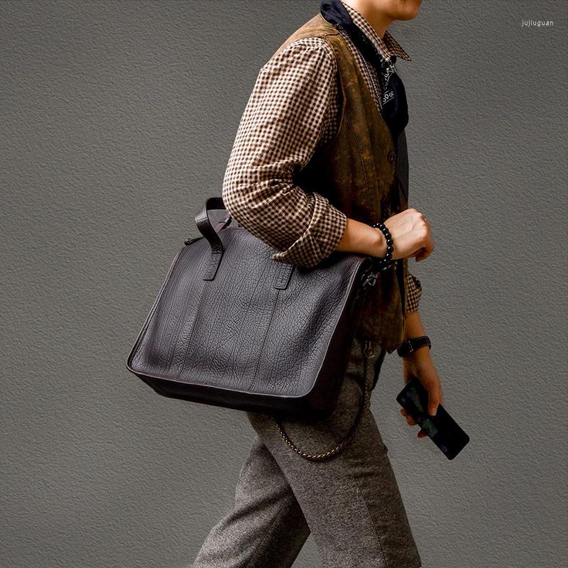 Briefcases Casual First Layer Cowhide Briefcase Luxury Handbag Retro Business Crossbody Bag For Men Leather Laptop LEATHFOCUS, Black
Briefcases Casual First Layer Cowhide Briefcase Luxury Handbag Retro Business Crossbody Bag For Men Leather Laptop LEATHFOCUS, Black