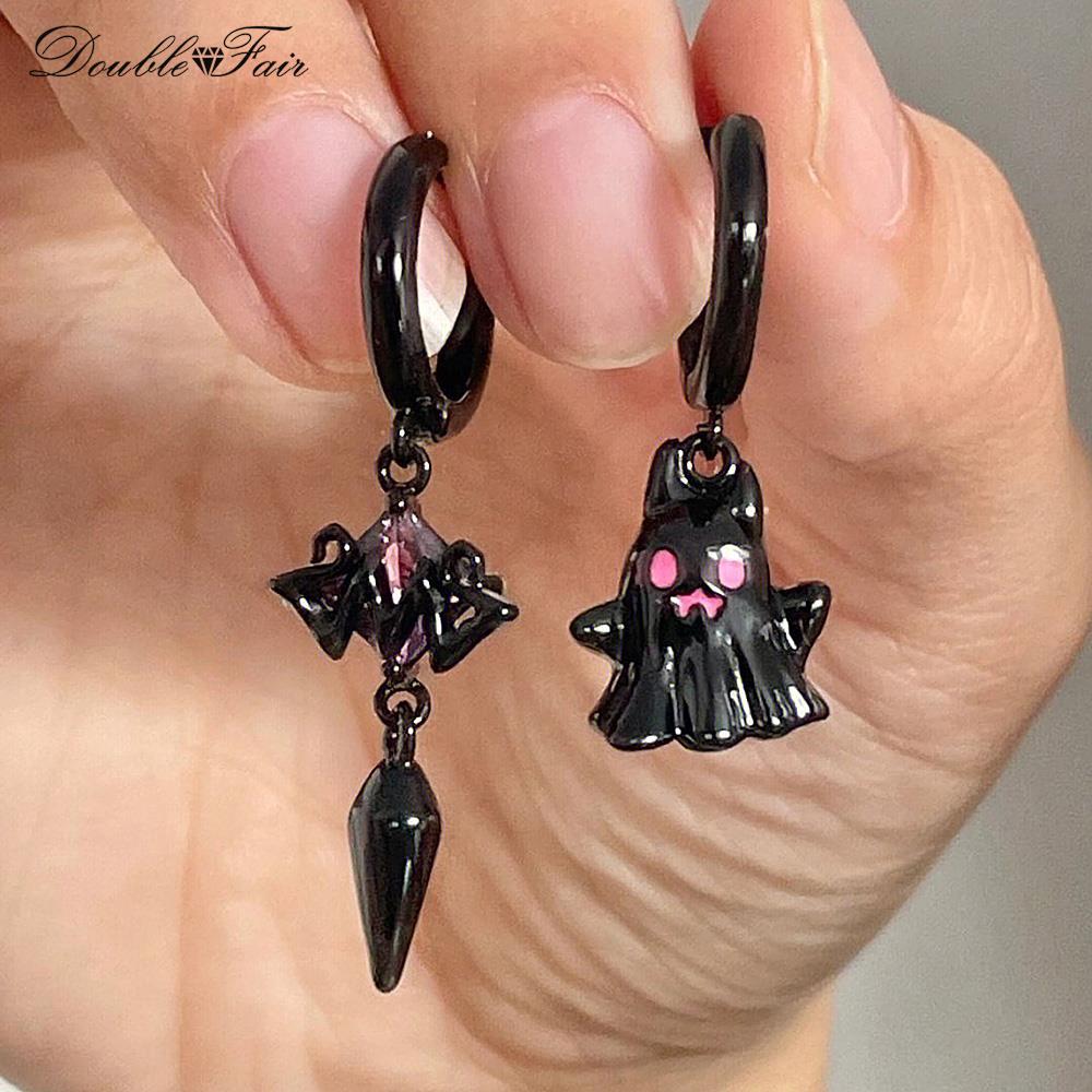Y2k 2000s Aesthetic Ghost Style Piercing Dangle Earrings for Women Gothic Sweet Punk Black Gold Color Fashion Jewelry KCE010
Y2k 2000s Aesthetic Ghost Style Piercing Dangle Earrings for Women Gothic Sweet Punk Black Gold Color Fashion Jewelry KCE010