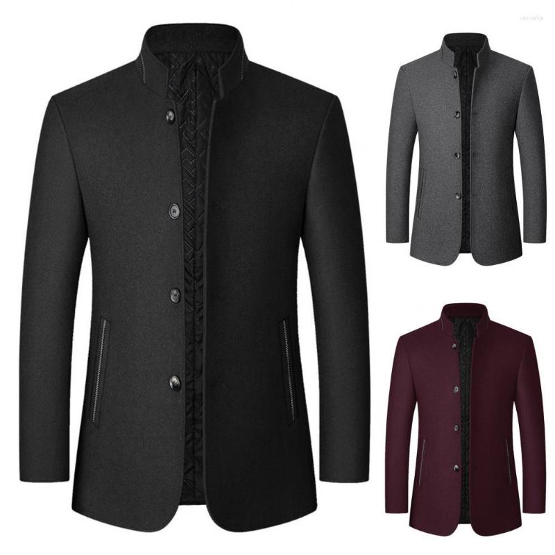 Men's Jackets Winter Men's Wool Coat Jacket Business Casual All-match Male Thick Warm Windbreaker Stand Collar, Grey
Men's Jackets Winter Men's Wool Coat Jacket Business Casual All-match Male Thick Warm Windbreaker Stand Collar, Grey