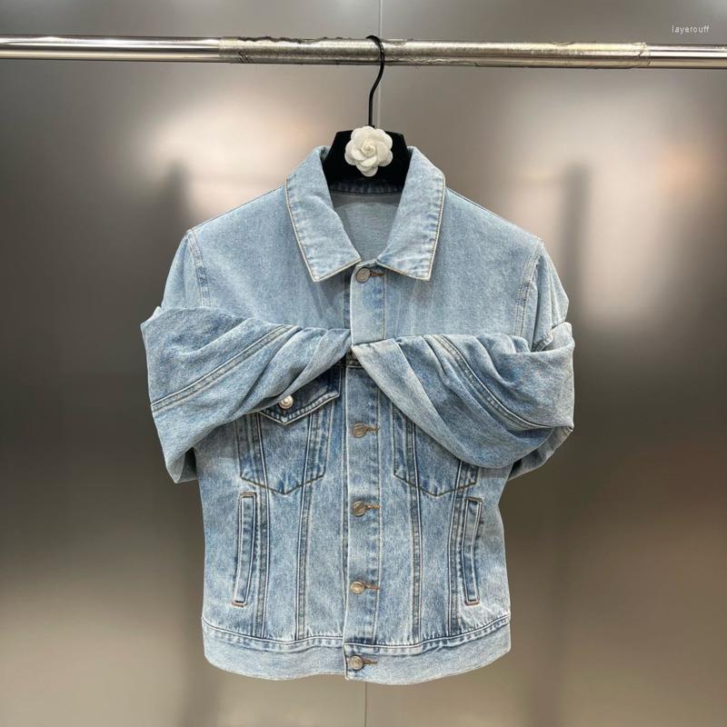 Women' Jackets BORVEMAYS Spring Denim Jacket Personality Street Temperament Single-breasted Solid Color Lapel Loose Coat Women WZ1288, Blue
Women' Jackets BORVEMAYS Spring Denim Jacket Personality Street Temperament Single-breasted Solid Color Lapel Loose Coat Women WZ1288, Blue