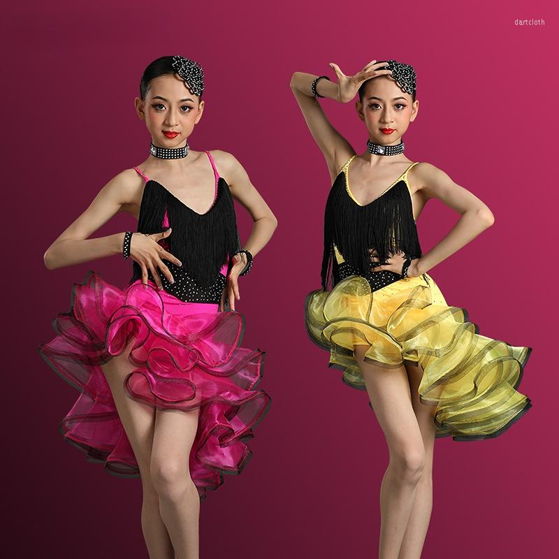 Stage Wear Latin Dance Clothes Tassel Dress Girls Summer Sleeveless One-piece Performance, Blue
Stage Wear Latin Dance Clothes Tassel Dress Girls Summer Sleeveless One-piece Performance, Blue