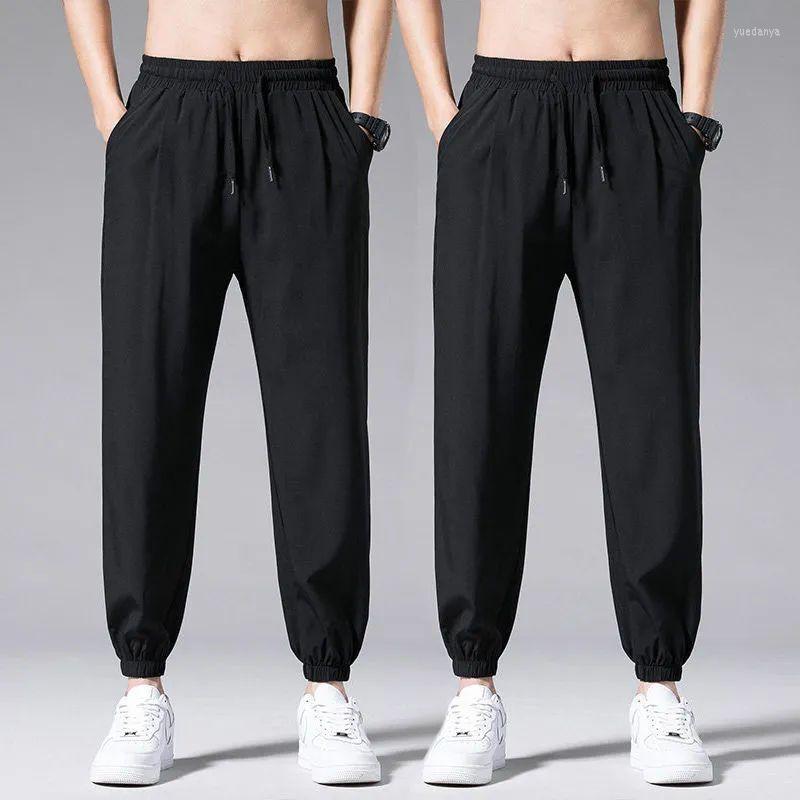 Men's Pants Summer Ice Floss Ventilation Quick Drying Waist Drawcord Casual Classic Loose Youth All-match Thin Male Trousers 2023, Black
Men's Pants Summer Ice Floss Ventilation Quick Drying Waist Drawcord Casual Classic Loose Youth All-match Thin Male Trousers 2023, Black