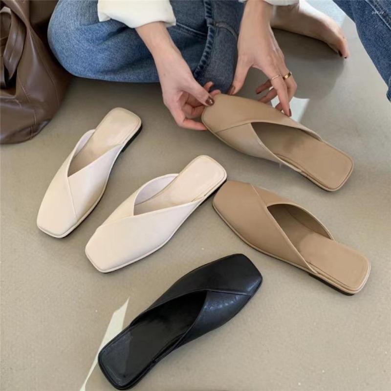 Slippers Large Baotou Half Women's 2023 Summer Outwear Square Toe Flat Bottom Sandals Lazy Muller Shoes, Khaki
Slippers Large Baotou Half Women's 2023 Summer Outwear Square Toe Flat Bottom Sandals Lazy Muller Shoes, Khaki