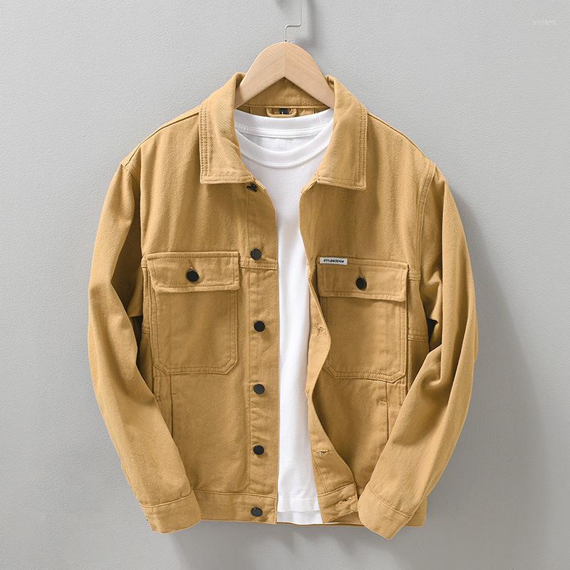 Men's Jackets 2023 Spring And Autumn Denim Jacket For Men Comfortable Cotton Casual Korean Fashion Cargo Clothing Black Khaki H9001, Yellow
Men's Jackets 2023 Spring And Autumn Denim Jacket For Men Comfortable Cotton Casual Korean Fashion Cargo Clothing Black Khaki H9001, Yellow