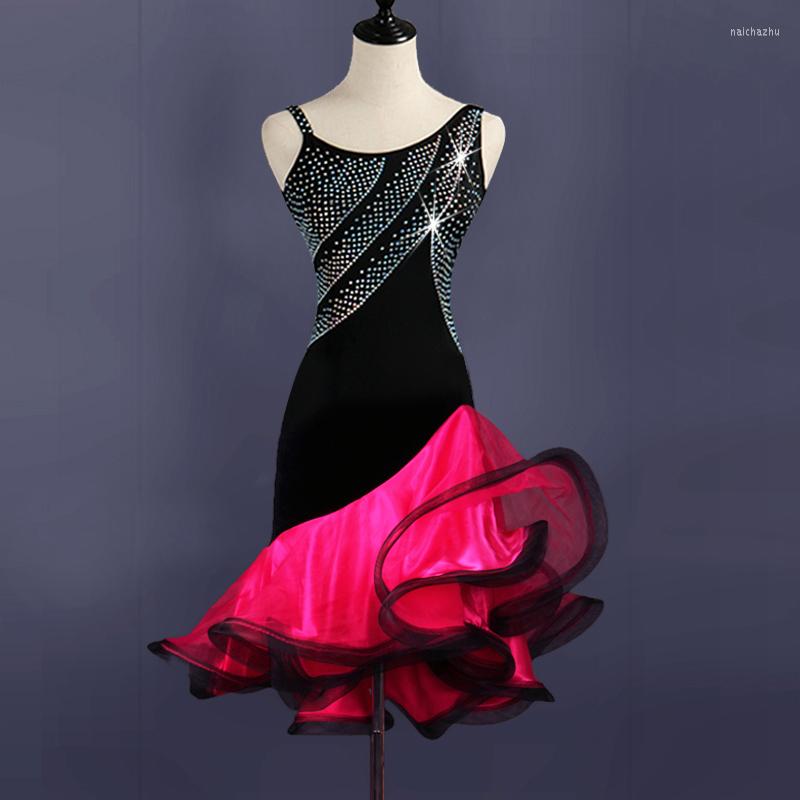 Stage Wear Rhinestone Dresses Women Latin Dance Dress Customized Salsa Costume Sexy Samba Clothing Rumba Tango Dancewear JL2627, Rose red
Stage Wear Rhinestone Dresses Women Latin Dance Dress Customized Salsa Costume Sexy Samba Clothing Rumba Tango Dancewear JL2627, Rose red