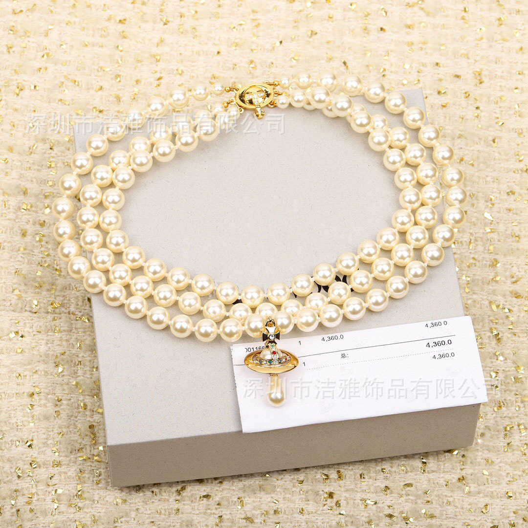 Queen Mother Pearl Necklace Saturn UFO Boudoir Multilayer Elegant Punk Godmother Fan Vivian New Product Shibo
Queen Mother Pearl Necklace Saturn UFO Boudoir Multilayer Elegant Punk Godmother Fan Vivian New Product Shibo