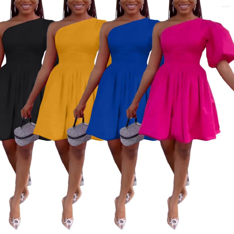 Casual Dresses Fashion Narrow Waist Pleated Dress Women' Commute Clothing Summer One Shoulder Puff Sleeve Simple Party
Casual Dresses Fashion Narrow Waist Pleated Dress Women' Commute Clothing Summer One Shoulder Puff Sleeve Simple Party