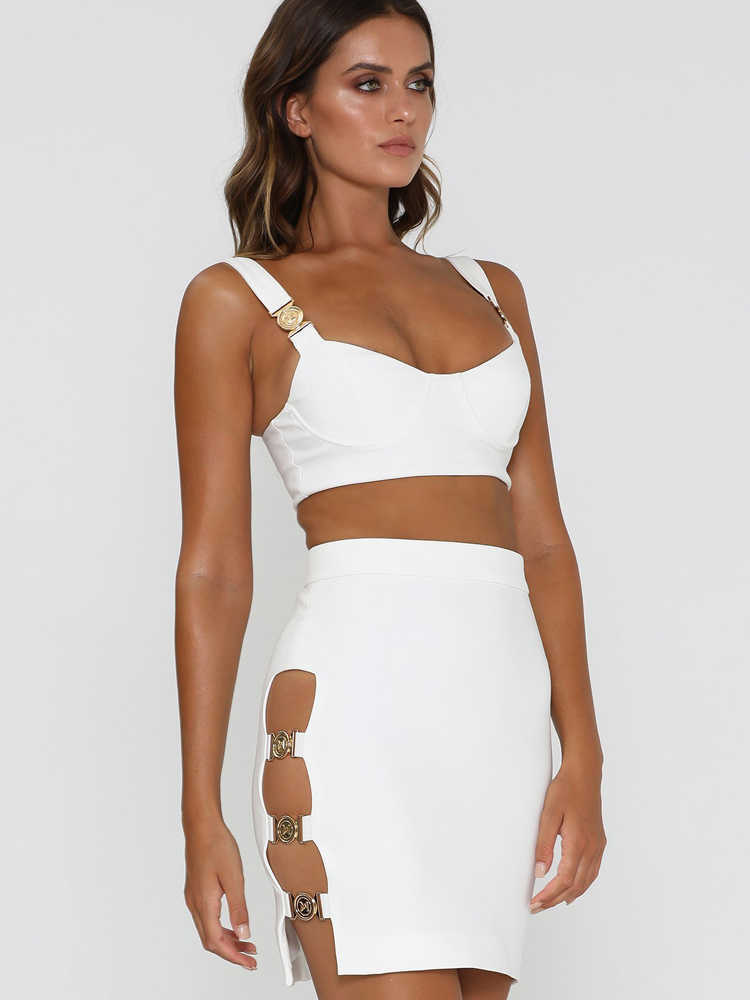 Female White Strap Mini Dress Bustier Crop Top And Cut Out Short Dress Two Piece Sleeveless Outfit Bodycon Dresses
Female White Strap Mini Dress Bustier Crop Top And Cut Out Short Dress Two Piece Sleeveless Outfit Bodycon Dresses