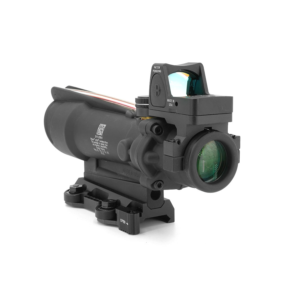 TA11F 5x35 Rifle scope Fiber Optics Illuminated Red Chevron BAC Reticle Rifle scope With QD Mount For Tactical Airsoft Hunting