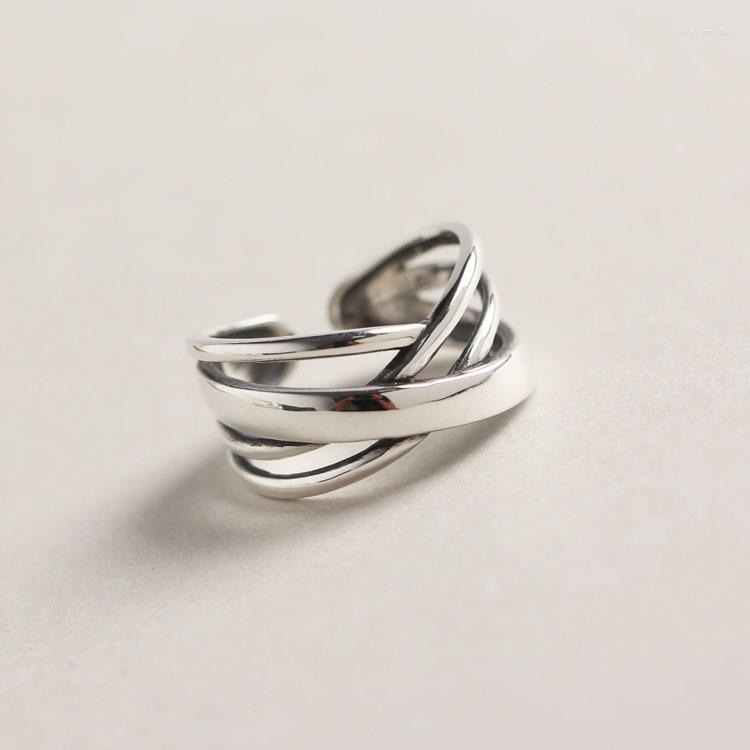 Cluster Rings Authentic S925 Sterling Silver FINE Jewelry Multi-Layers Line Crossed Twisted Band Wider LONG Adjust TLJ555
Cluster Rings Authentic S925 Sterling Silver FINE Jewelry Multi-Layers Line Crossed Twisted Band Wider LONG Adjust TLJ555