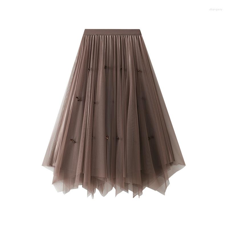 Skirts Spring High Waist Long Dress Gentle Pleated Women Wear Irregular Mesh Half-length Princess Cake, Black
Skirts Spring High Waist Long Dress Gentle Pleated Women Wear Irregular Mesh Half-length Princess Cake, Black