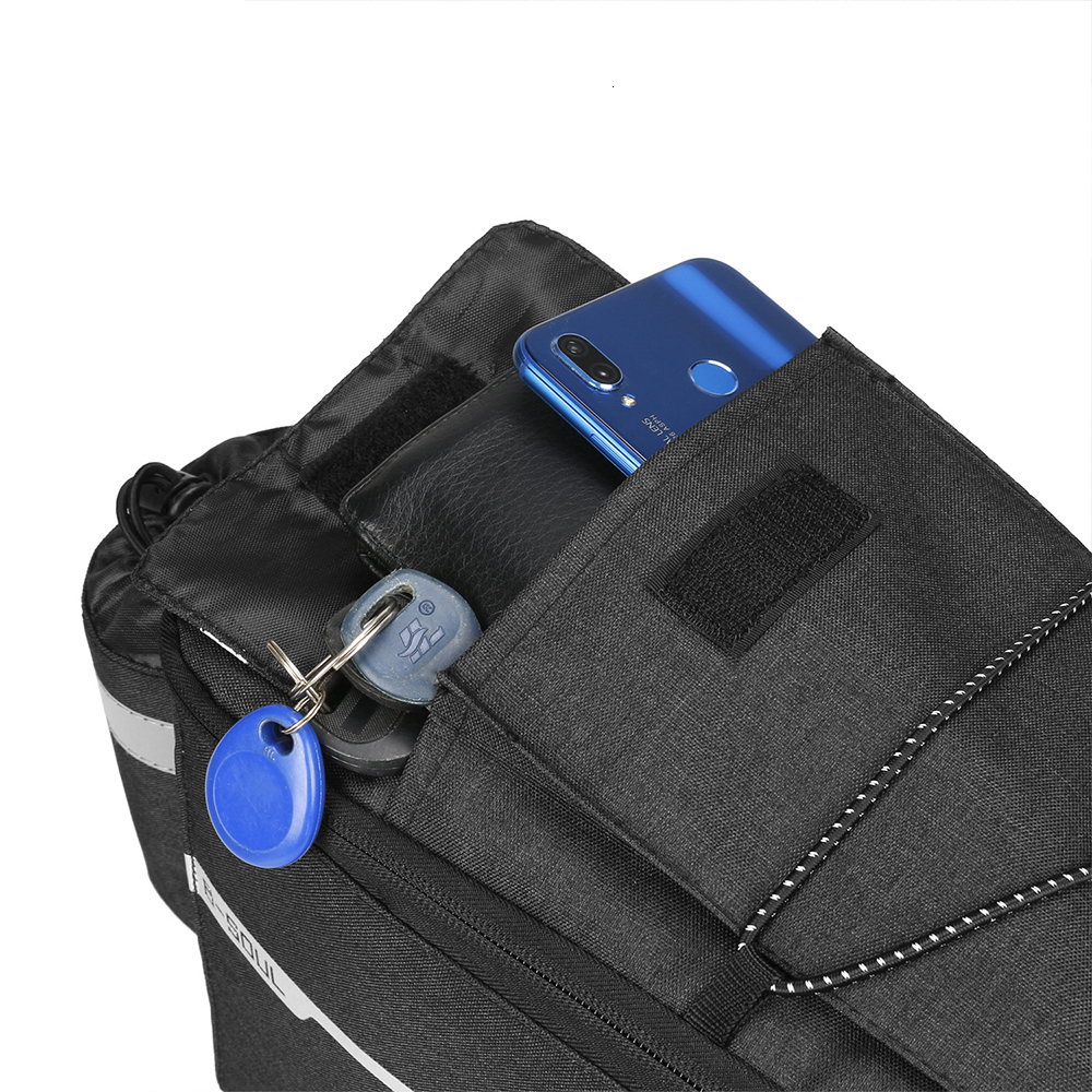 Panniers Bags Bicycle 13L Bag Bike Rear ket Waterproof Pannier Trunk Back Rack Seat Cycling Luggage Shoulder Handbag 230525