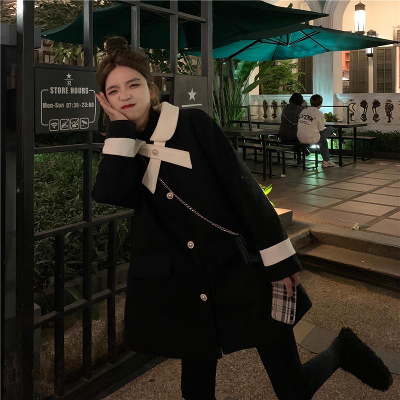 Women' Wool & Blends Black Double-sided Coat 2023 Autumn And Winter Loose Thin Leisure Medium Long FashionWomen
Women' Wool & Blends Black Double-sided Coat 2023 Autumn And Winter Loose Thin Leisure Medium Long FashionWomen