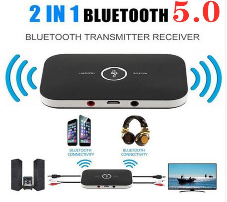 Betooth o Receivers Adapter Wireless Transmitter and Receiver 2 in 1 3.5mm Jack for TV Home Stereo System Headphones Speaker334h