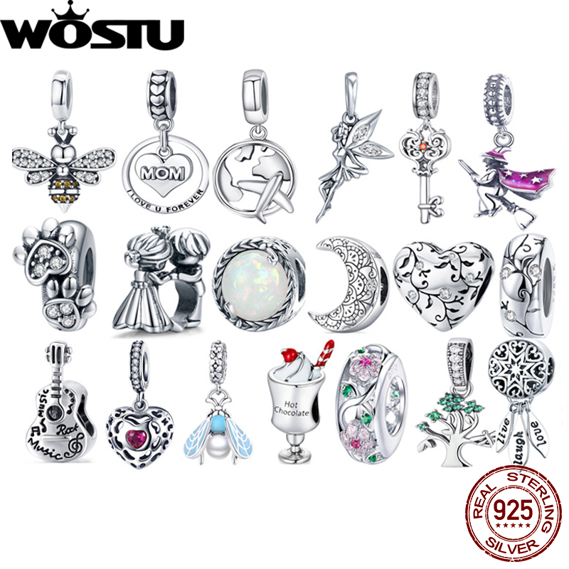 WOSTU Genuine 925 Sterling Silver Lucky Charm Zircon Bee Family Beads Pendant Fit Original Bracelet Necklace DIY Fine Jewelry
WOSTU Genuine 925 Sterling Silver Lucky Charm Zircon Bee Family Beads Pendant Fit Original Bracelet Necklace DIY Fine Jewelry