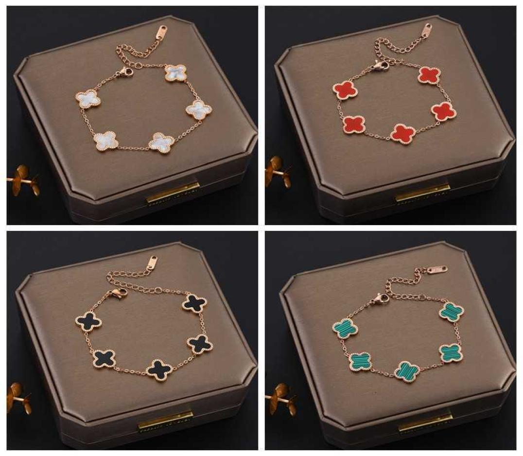 Charm Bracelets Fashion Design Colorful Clover Charm Bracelet 18K Rose Gold Stainless Steel Jewelry for Gift6856899
Charm Bracelets Fashion Design Colorful Clover Charm Bracelet 18K Rose Gold Stainless Steel Jewelry for Gift6856899