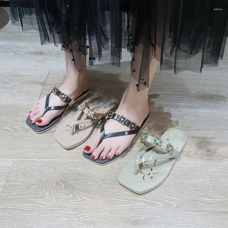 Slippers Women Flat Slipper Summer Four-leaf Clover Square Toe Open-toe Sandals Flip Flops Thick Female Herringbone Bottom, Apricot
Slippers Women Flat Slipper Summer Four-leaf Clover Square Toe Open-toe Sandals Flip Flops Thick Female Herringbone Bottom, Apricot