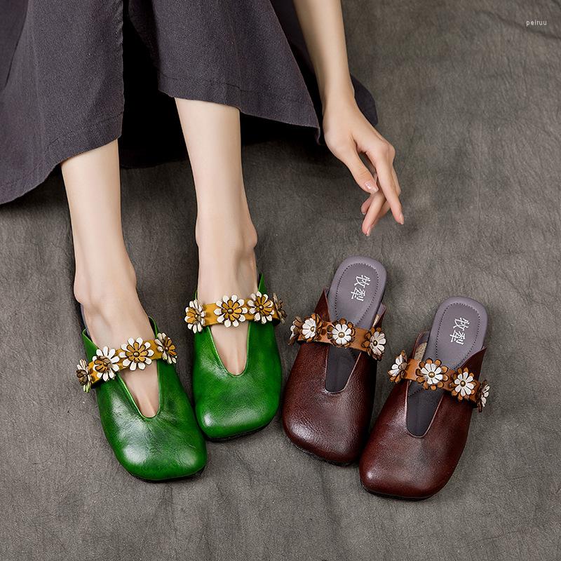 Slippers 2cm Authentic Elegance Genuine Leather Summer Fashion Appliques Flower Chunky Heels Women Designer Hollow Slip On Shoes, Green
Slippers 2cm Authentic Elegance Genuine Leather Summer Fashion Appliques Flower Chunky Heels Women Designer Hollow Slip On Shoes, Green
