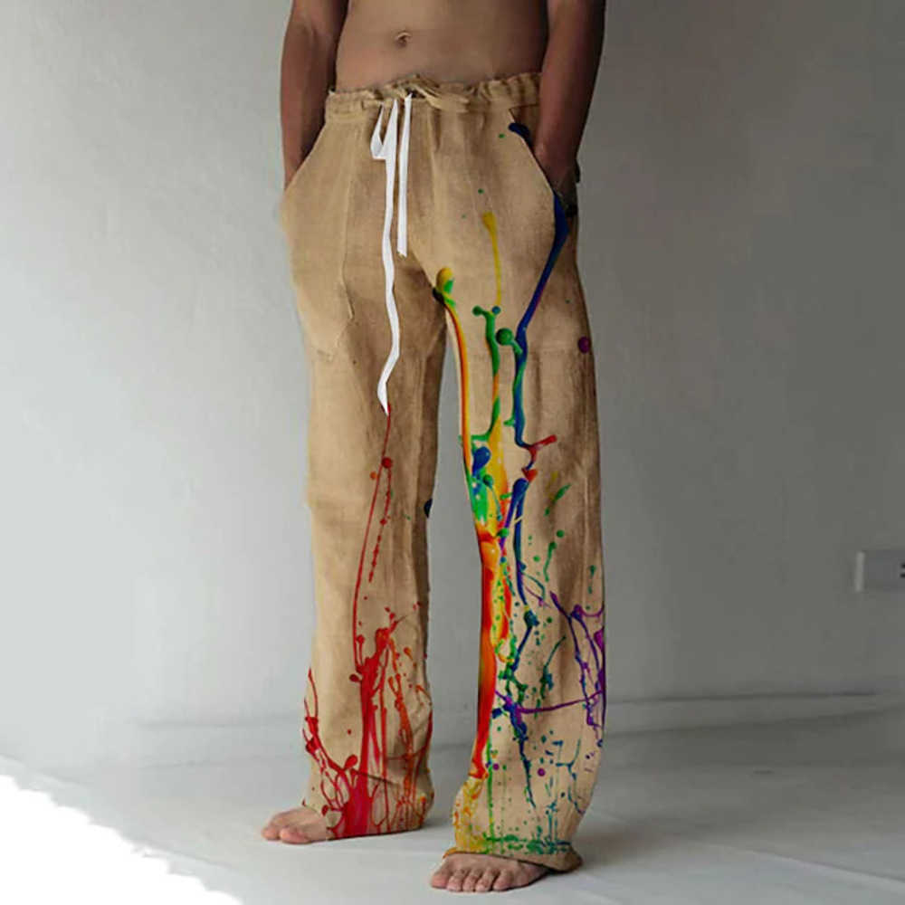 Men's Summer Beach Long Elastic Waist Graffiti 3d Printed Imitation Linen Loose and Breathable Casual Pants{category}, Khaki
Men's Summer Beach Long Elastic Waist Graffiti 3d Printed Imitation Linen Loose and Breathable Casual Pants{category}, Khaki