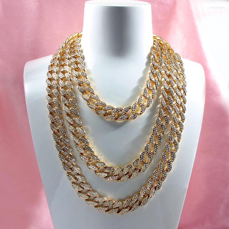 Chains 15MM Iced Out Full Miami Curb Cuban Chain Paved Rhinestone Bling Rapper Necklaces Gold Silver Color Link Hip Hop Jewelry
Chains 15MM Iced Out Full Miami Curb Cuban Chain Paved Rhinestone Bling Rapper Necklaces Gold Silver Color Link Hip Hop Jewelry