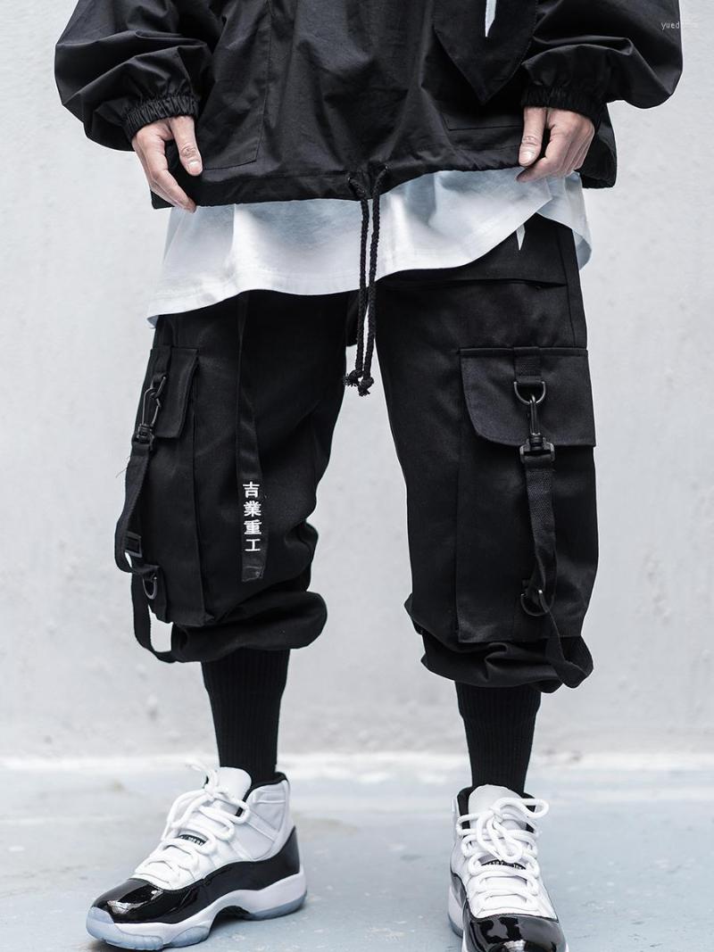 Men' Pants Men' Streetwear Black Techwear Cargo