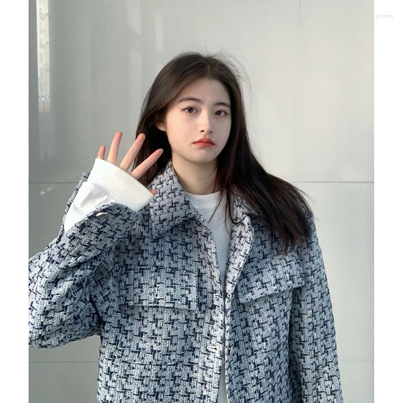 Women' Jackets Women' Chic Long Sleeve Loose Shirt Jacket For Women Spring Autumn Lady Streetwear Plaid Single Breasted Outwear, Picture shown 
Women' Jackets Women' Chic Long Sleeve Loose Shirt Jacket For Women Spring Autumn Lady Streetwear Plaid Single Breasted Outwear, Picture shown
