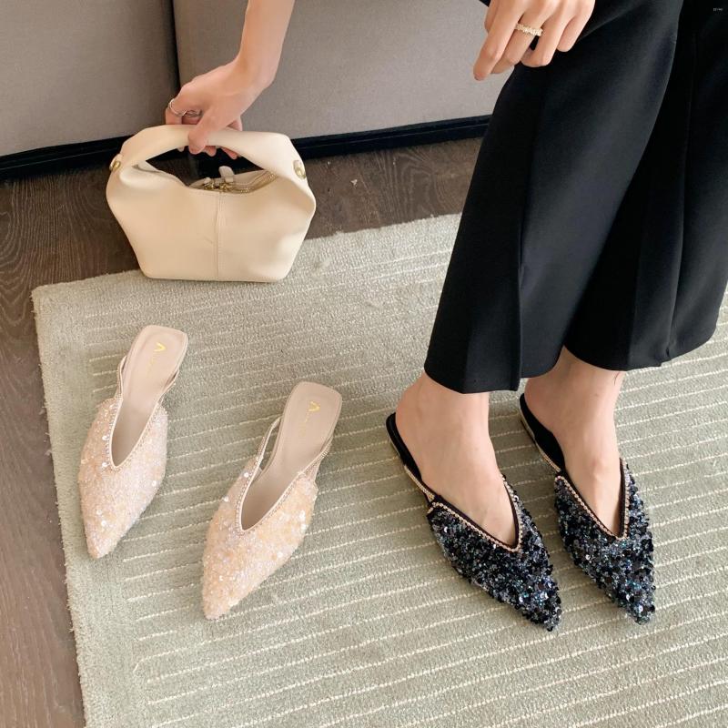 Slippers Women Summer Shoes Luxury Mules Low Heels Loafers Designer Pointed Toe Slides Slip On Ladies Sandals, Black
Slippers Women Summer Shoes Luxury Mules Low Heels Loafers Designer Pointed Toe Slides Slip On Ladies Sandals, Black