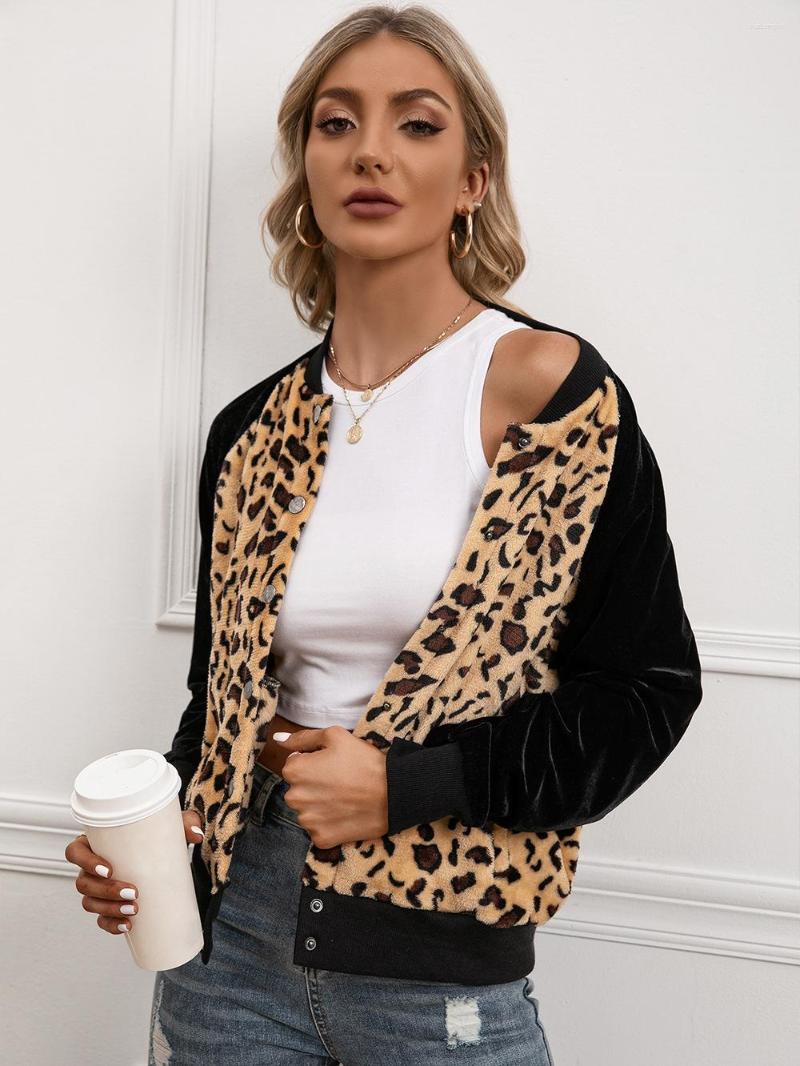 Women' Jackets European And American Women' Casual Long-Sleeved Leopard Cardigan Jacket Baseball Woman
Women' Jackets European And American Women' Casual Long-Sleeved Leopard Cardigan Jacket Baseball Woman