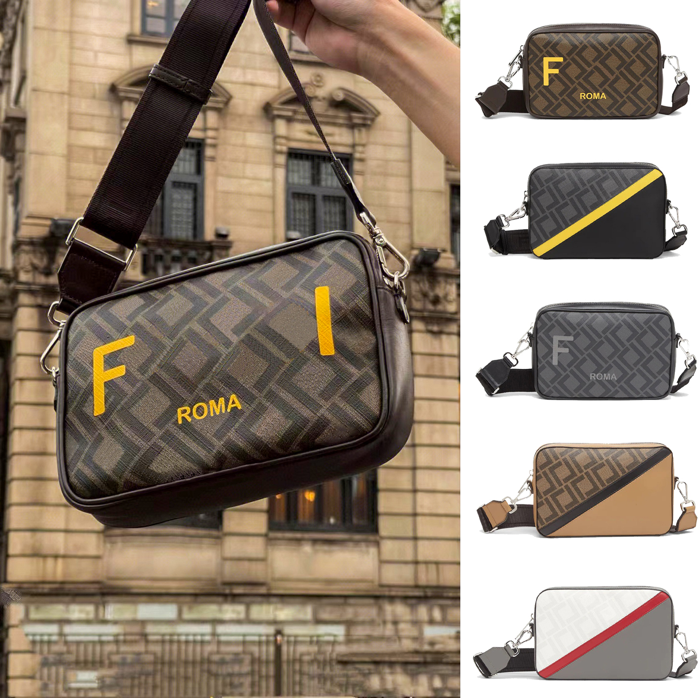 Luxury handbag sling summer womens messenger bag mens camera bag lady slash Designer shoulder stripe cross body clutch tote sport outdoor nylon duffle canvas bags, Brown
Luxury handbag sling summer womens messenger bag mens camera bag lady slash Designer shoulder stripe cross body clutch tote sport outdoor nylon duffle canvas bags, Brown