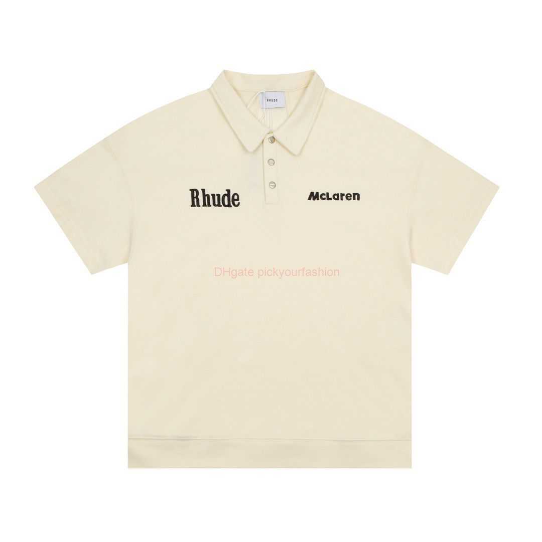 Designer Fashion Clothing Tees Tshirt High Edition Rhude Co Branded Mclaren High Street Fashion Brand Loose Relaxed Polo Shirt Short Sleeve Tshirt Cotton Streetwea, Apricot
Designer Fashion Clothing Tees Tshirt High Edition Rhude Co Branded Mclaren High Street Fashion Brand Loose Relaxed Polo Shirt Short Sleeve Tshirt Cotton Streetwea, Apricot