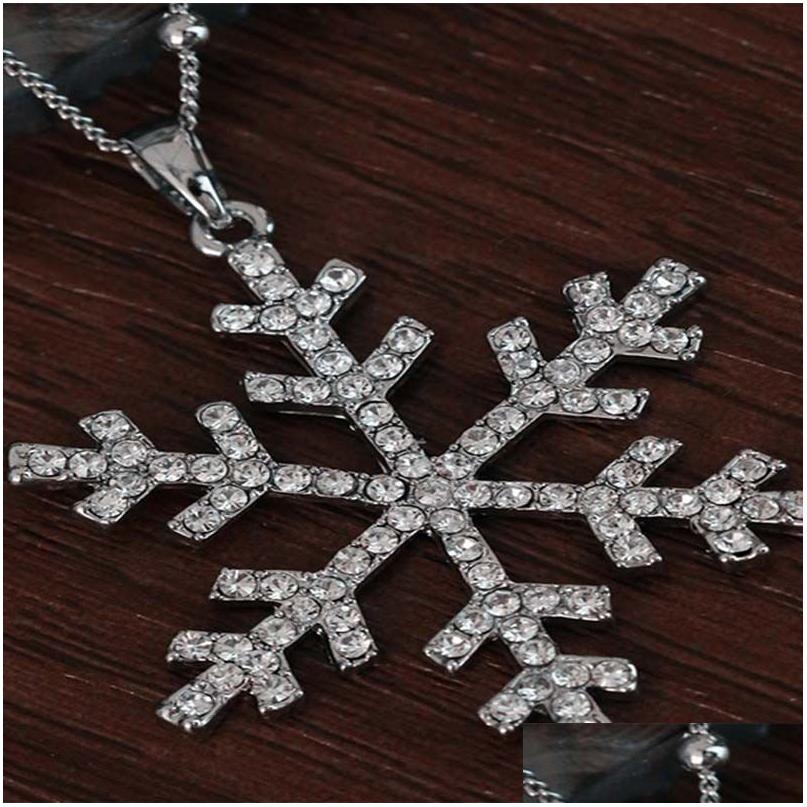 Pendant Necklaces Fashion Rhinestone Snowflake Long Chian Sweater Chain Double Layers Snow Necklace For Women Christmas Gift Drop De Dhik8
Pendant Necklaces Fashion Rhinestone Snowflake Long Chian Sweater Chain Double Layers Snow Necklace For Women Christmas Gift Drop De Dhik8