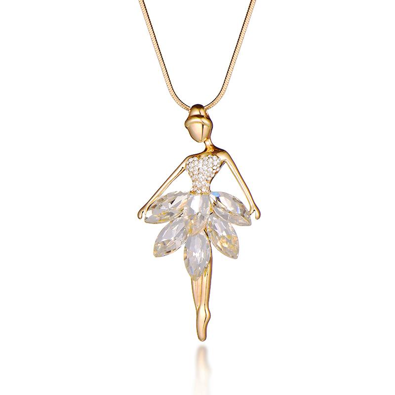 Pendant Necklaces Gold Romanic Dancer For Women White Black Crystal Ballet Dancing Girl Necklace Fairy Jewelry Accessories GiftPendant
Pendant Necklaces Gold Romanic Dancer For Women White Black Crystal Ballet Dancing Girl Necklace Fairy Jewelry Accessories GiftPendant