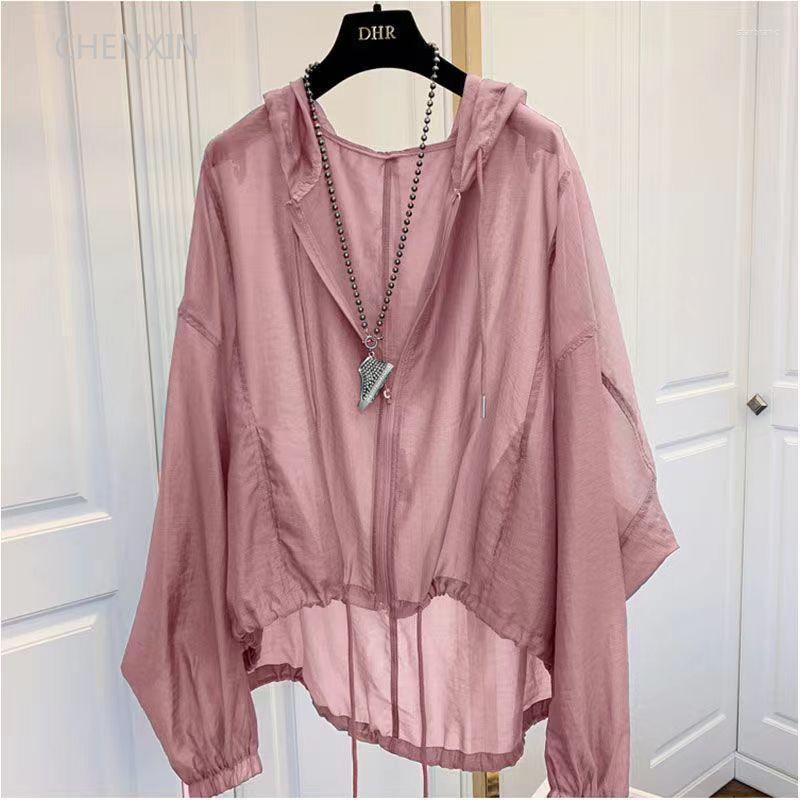 Women's Jackets Women Hooded Summer Sun-proof Zipper Coats Thin Loose See Through Outerwear Breathable Outwear Lightweight Clothes Pink, Black
Women's Jackets Women Hooded Summer Sun-proof Zipper Coats Thin Loose See Through Outerwear Breathable Outwear Lightweight Clothes Pink, Black