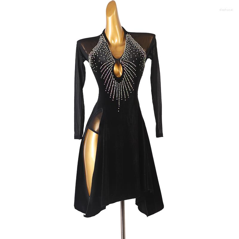 Stage Wear Sexy Dress Latin Dance Clothes For Women Long Sleeves Girls Cha-cha, Custom made
Stage Wear Sexy Dress Latin Dance Clothes For Women Long Sleeves Girls Cha-cha, Custom made