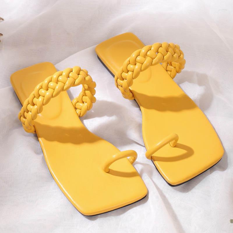 Slippers Summer Yellow Clip Toe Weave Woman Sandals 2023 Flats Beach Shoes Women Flip Flops Cool Knitted Slides Plus Size 36-42
Slippers Summer Yellow Clip Toe Weave Woman Sandals 2023 Flats Beach Shoes Women Flip Flops Cool Knitted Slides Plus Size 36-42