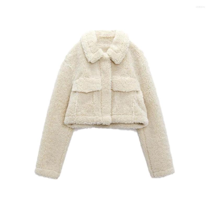 Women's Jackets Zach AiIsa High-quality Autumn And Winter Women's Temperament Lapel Long-sleeved Lamb Wool Fleece Casual Pocket Short, Beige
Women's Jackets Zach AiIsa High-quality Autumn And Winter Women's Temperament Lapel Long-sleeved Lamb Wool Fleece Casual Pocket Short, Beige