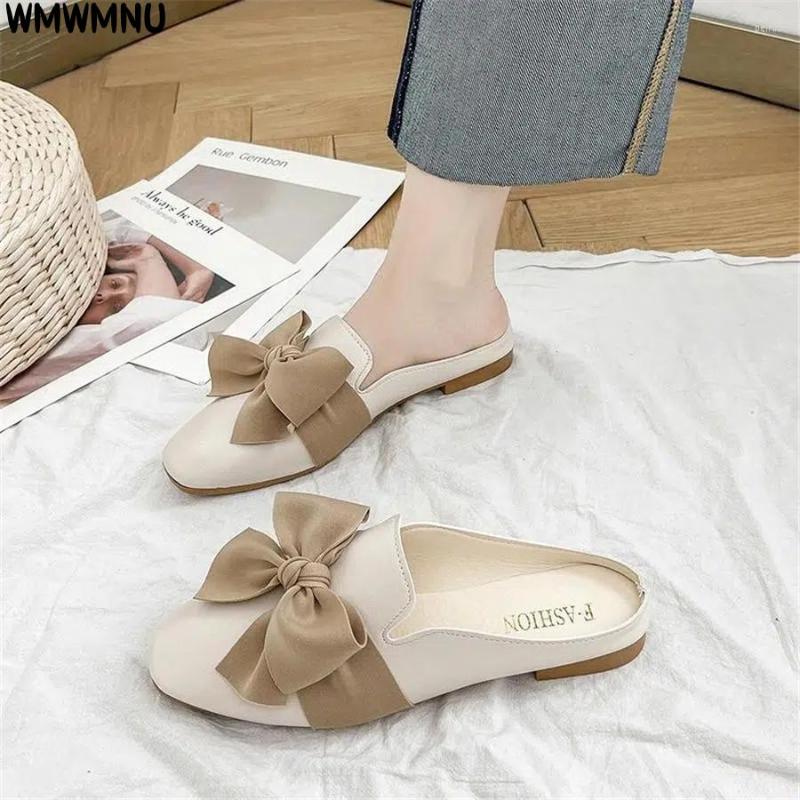 Slippers Bowknot Thick Heel 1cm Baotou Half Slipper Korean Elegant Slides Spring Streetwear Mules Lightweight Non-slip Designer Shoes, White
Slippers Bowknot Thick Heel 1cm Baotou Half Slipper Korean Elegant Slides Spring Streetwear Mules Lightweight Non-slip Designer Shoes, White