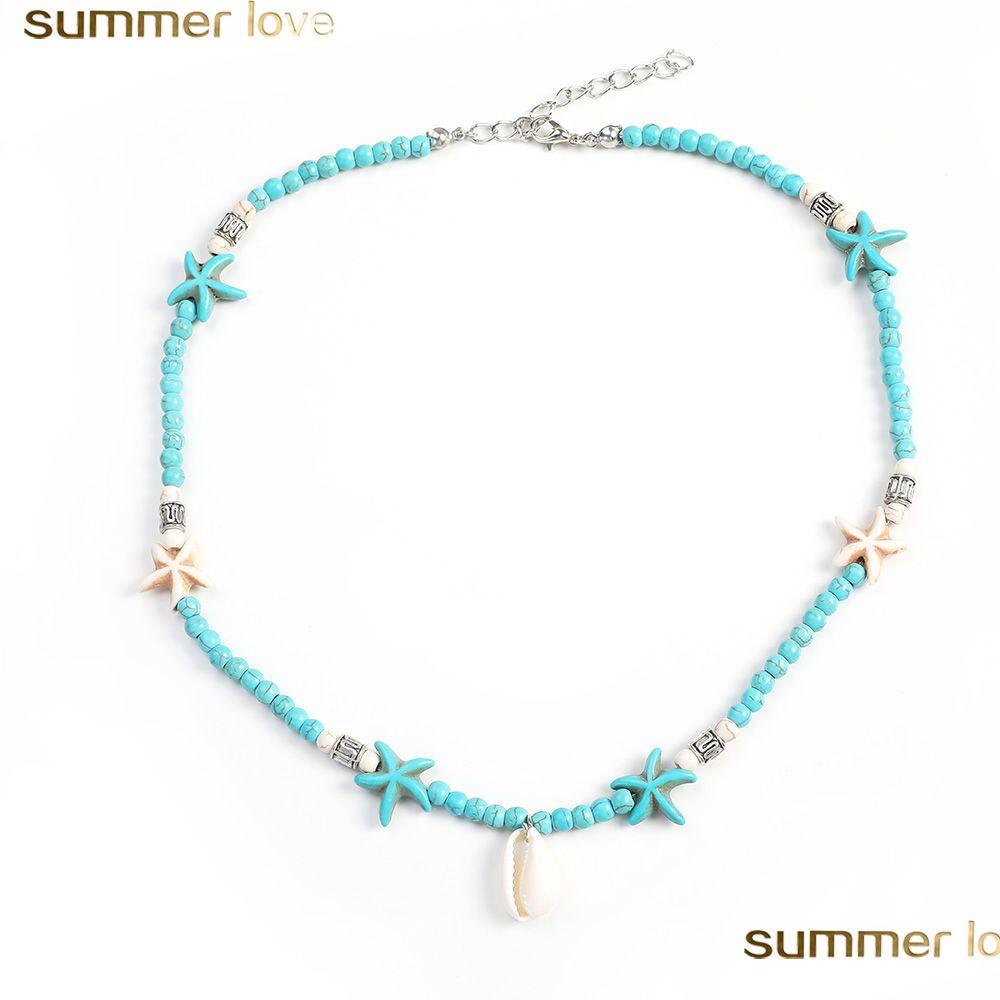 Pendant Necklaces Trendy Starfish Shell Choker Necklace Vintage Punk Bohemia Nature Stone Beaded Chain Conch Collar Sexy Simple Desi Dhs9C
Pendant Necklaces Trendy Starfish Shell Choker Necklace Vintage Punk Bohemia Nature Stone Beaded Chain Conch Collar Sexy Simple Desi Dhs9C