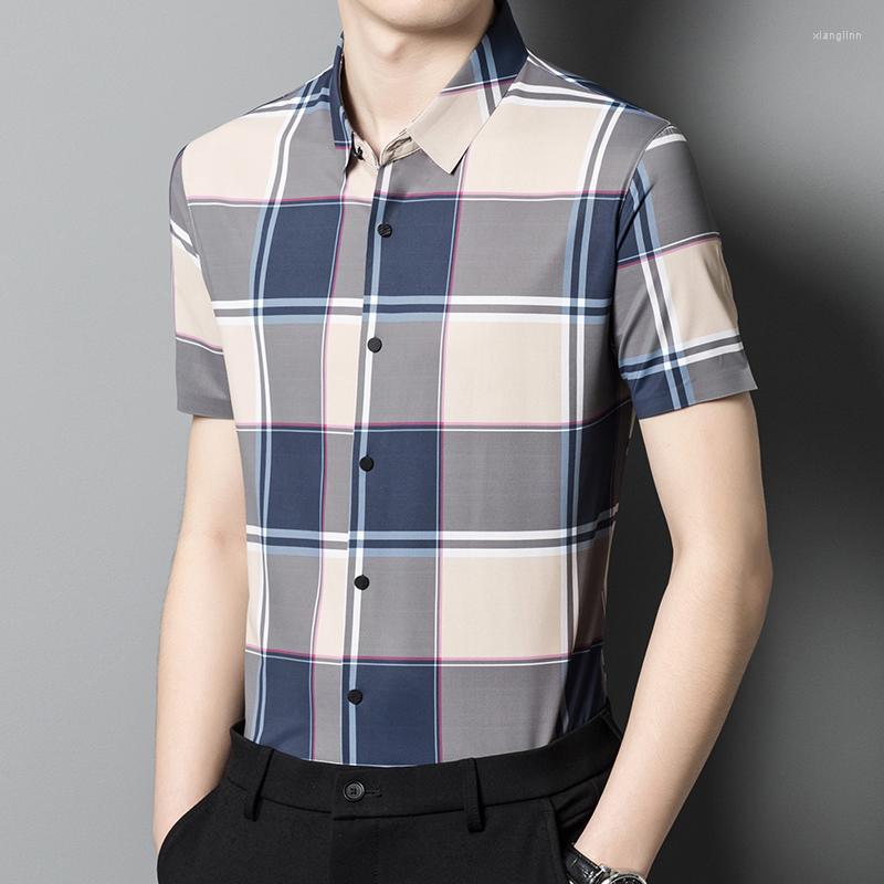 Men's Casual Shirts 2023 Seamless Thin Male Luxury Short Sleeve Business Big Plaid Men's Dress Summer Simple Man 4XL, Blue
Men's Casual Shirts 2023 Seamless Thin Male Luxury Short Sleeve Business Big Plaid Men's Dress Summer Simple Man 4XL, Blue