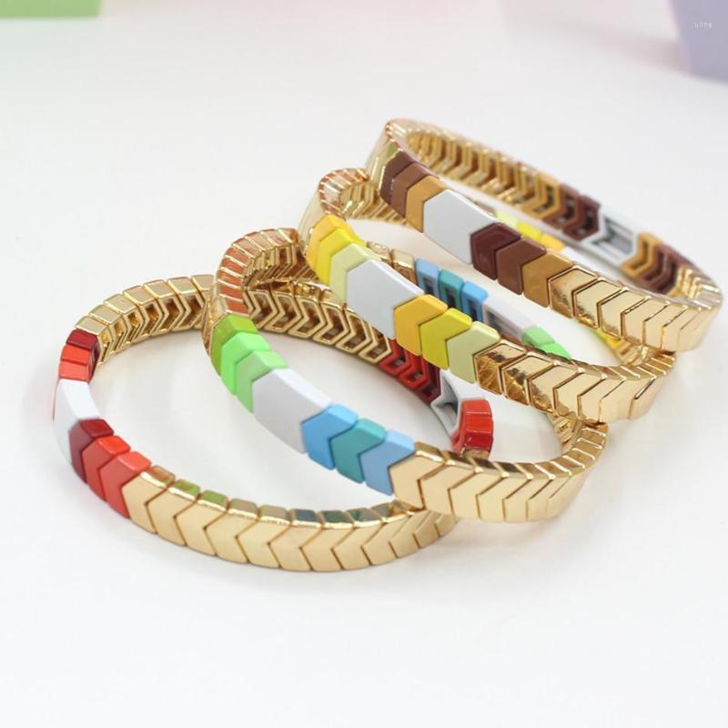 Charm Bracelets 2023 Women Rainbow Fashion Handmade Enamel Bracelet Tile Beaded Jewelry Pulsera Stackable Carrow Bangle
Charm Bracelets 2023 Women Rainbow Fashion Handmade Enamel Bracelet Tile Beaded Jewelry Pulsera Stackable Carrow Bangle
