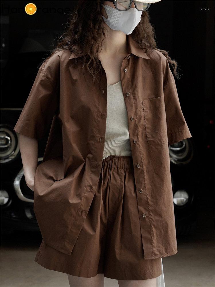 Women's Blouses HanOrange 2023 Summer Simple Short Sleeve Cotton Shirt Women Loose Collar Cool Casual Top Female White/Brown/Pink
Women's Blouses HanOrange 2023 Summer Simple Short Sleeve Cotton Shirt Women Loose Collar Cool Casual Top Female White/Brown/Pink