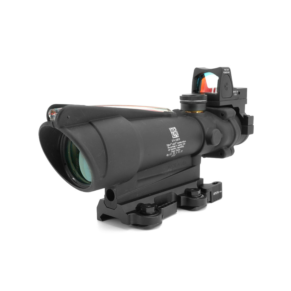 TA11F 5x35 Rifle scope Fiber Optics Illuminated Red Chevron BAC Reticle Rifle scope With QD Mount For Tactical Airsoft Hunting