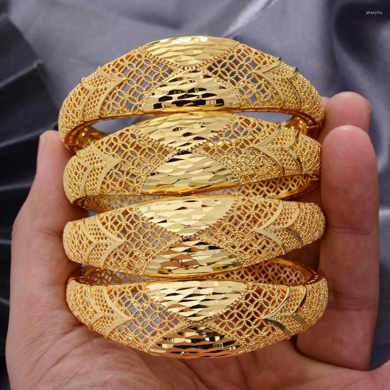 Bangle 24k 4pcs/Lot Dubai Bangles For Women Girls Gold Color Ethiopian Exquisite Bracelet/Bangle Trendy African Arab Jewelry
Bangle 24k 4pcs/Lot Dubai Bangles For Women Girls Gold Color Ethiopian Exquisite Bracelet/Bangle Trendy African Arab Jewelry