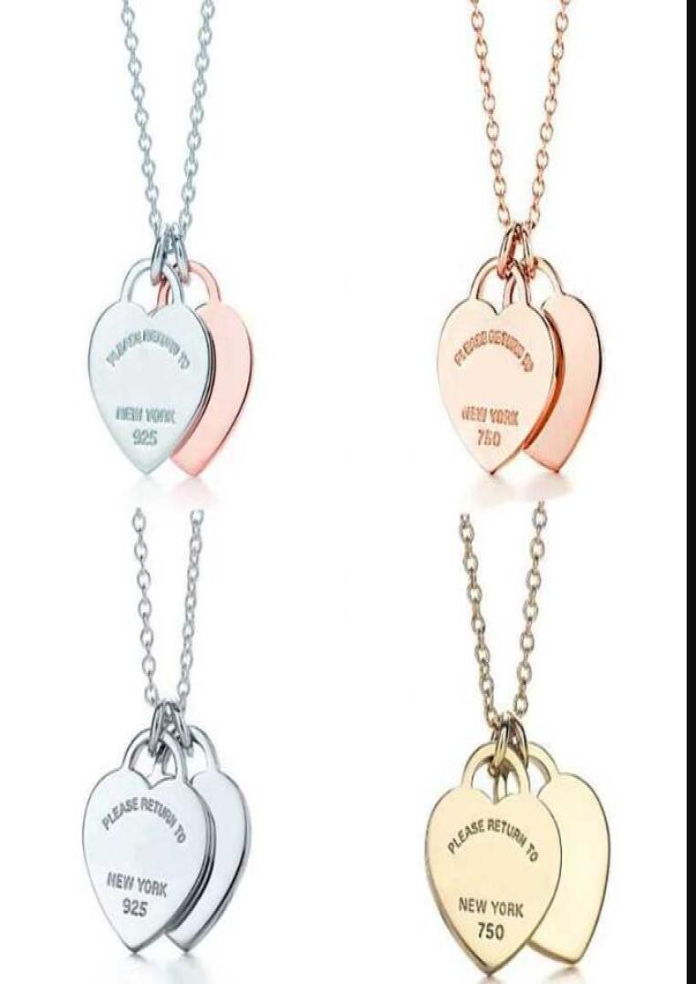Classic 925 Sterling Silver Necklace Double Heart Pendant women039s fashion jewelry original 11 high quality return 2106217872191
Classic 925 Sterling Silver Necklace Double Heart Pendant women039s fashion jewelry original 11 high quality return 2106217872191