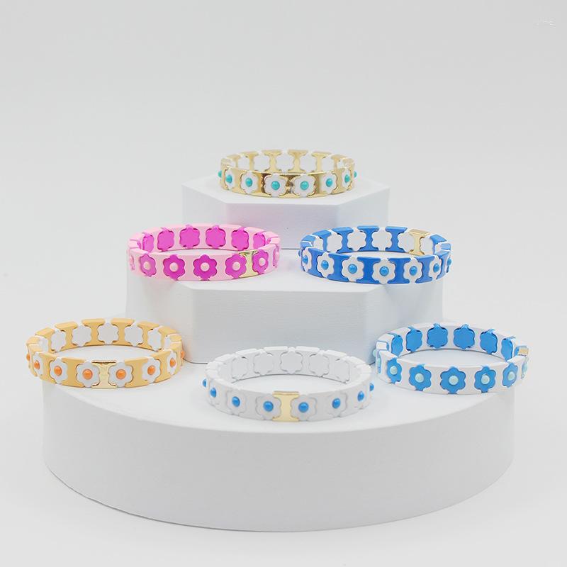 Charm Bracelets European And American Bohemian Ins Fashion Enamel Women's Bracelet Ethnic Style Colored Flowers DIY Paint Stretch Female
Charm Bracelets European And American Bohemian Ins Fashion Enamel Women's Bracelet Ethnic Style Colored Flowers DIY Paint Stretch Female