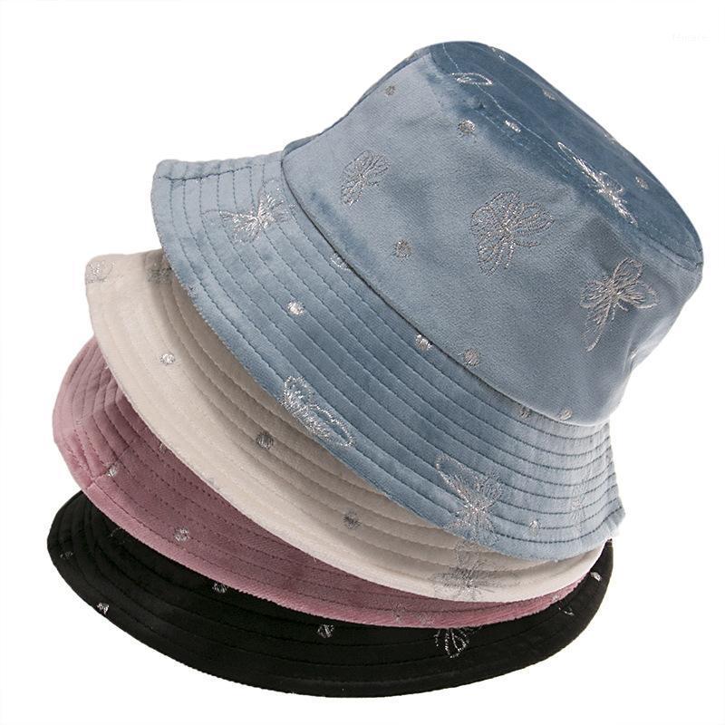 Wide Brim Hats Elegant Butterfly Embroidery Golden Velvet Fishman Cap For Women Autumn Winter Windproof Warm Flat Hat Outdoor Casual Sun, Black
Wide Brim Hats Elegant Butterfly Embroidery Golden Velvet Fishman Cap For Women Autumn Winter Windproof Warm Flat Hat Outdoor Casual Sun, Black